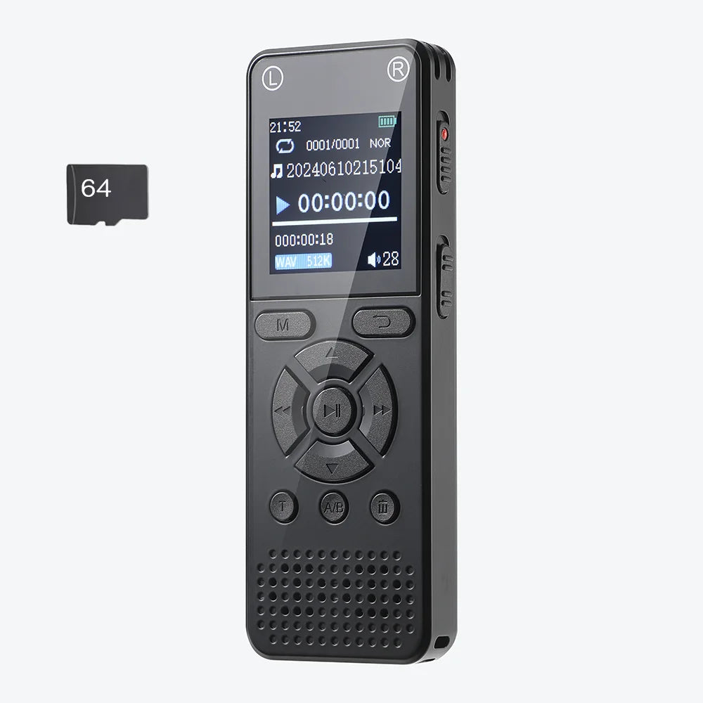Digital Voice Recorder Audio Pen Dictaphone MP3 Player Noise Reduction Phone Call Timed Recording Pen for Meeting Student Class