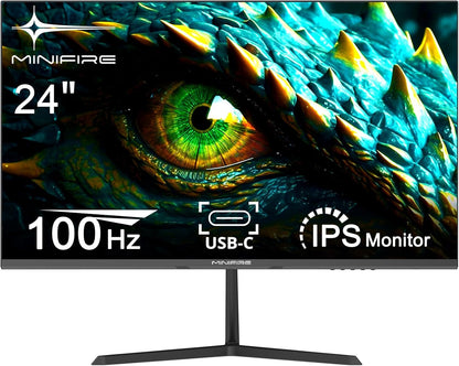 24 Inch Monitor, USB Type-C Port, 100Hz,Eye-Care for Business and Office, Ultrathin Bezel, FHD 1080P Computer Monitor PC Screen, Flickerfree, Lowblue Mode, anti Glare, HDMI Port(24X3Al)