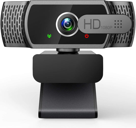 Webcam for PC with Microphone - 1080P FHD Webcam with Privacy Cover, Plug and Play USB Web Camera for Desktop & Laptop Conference, Meeting, Zoom, Skype, Facetime, Windows, Linux, and Macos