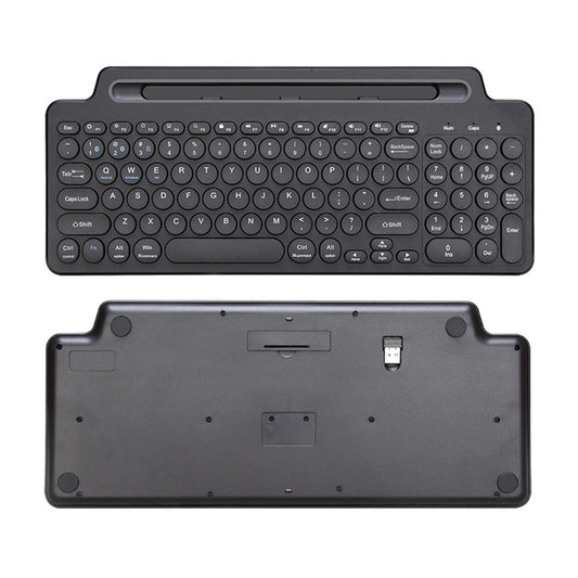 Wireless BT Keyboard 2.4Ghz Keyboard Desktop Ultra-Thin Keyboard Tablet PC Mobile Phone Slot with Touchpad for Tablet PC Mobile