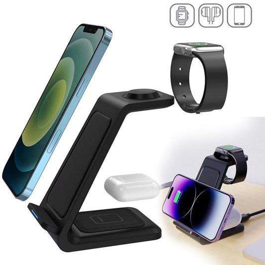 3 in 1 Wireless Charger Fast Charging Stand Dock for Iphone 16 Pro 15 14 13 12-